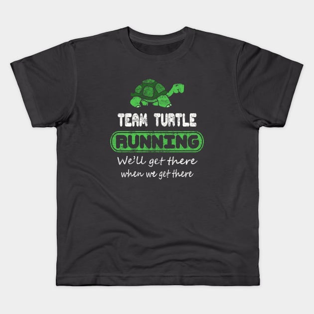 Funny Running Fitness Shirt, Team Turtle Kids T-Shirt by FrontalLobe